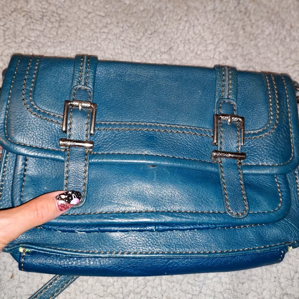 Teal crossbody bag
